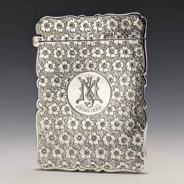 1897 年英國古董純銀名片夾 58 克 Frederick Marson